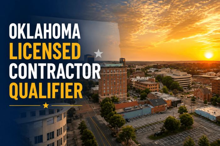Keep Oklahoma Work Moving With a License contractor qualifier Today