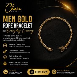 Men Gold Rope Bracelet for Everyday Luxury