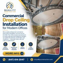 Commercial Drop Ceiling Installation for Modern Offices