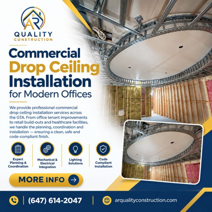 Commercial Drop Ceiling Installation for Modern Offices
