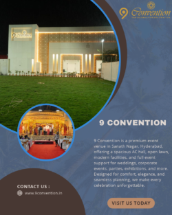Stunning Spaces Await at the Wedding Halls Hyderabad Families Adore | 9 Convention