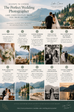 10 Steps to Choose the Perfect Wedding Photographer in Lake Como