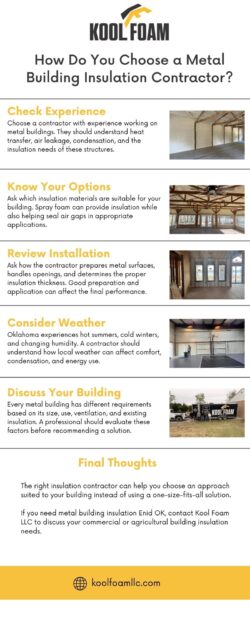 How Do You Choose a Metal Building Insulation Contractor?