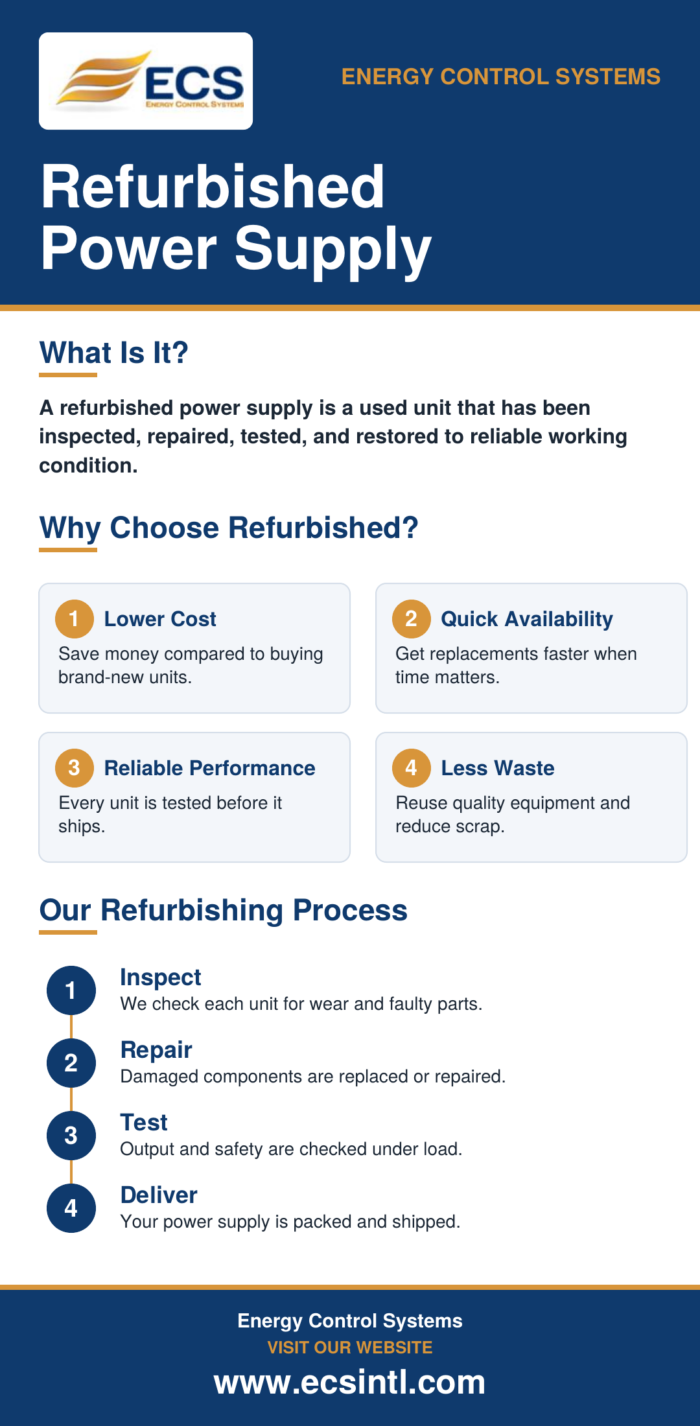 Refurbished power supply By Energy Control System